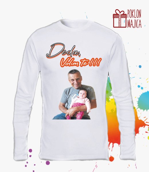 Majice sa stampom natpisom slikom/Za Baku i Deku/deda volim te 1.jpg